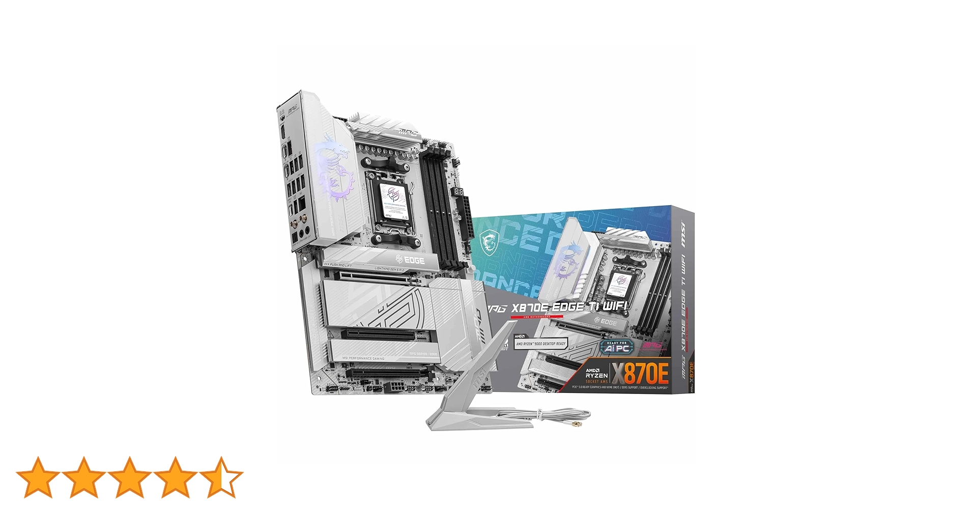 MSI MPG X870E Edge TI WiFi Motherboard, ATX - Supports AMD